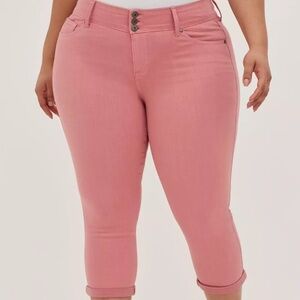 Torrid Dusty Rose Cropped Jeggings